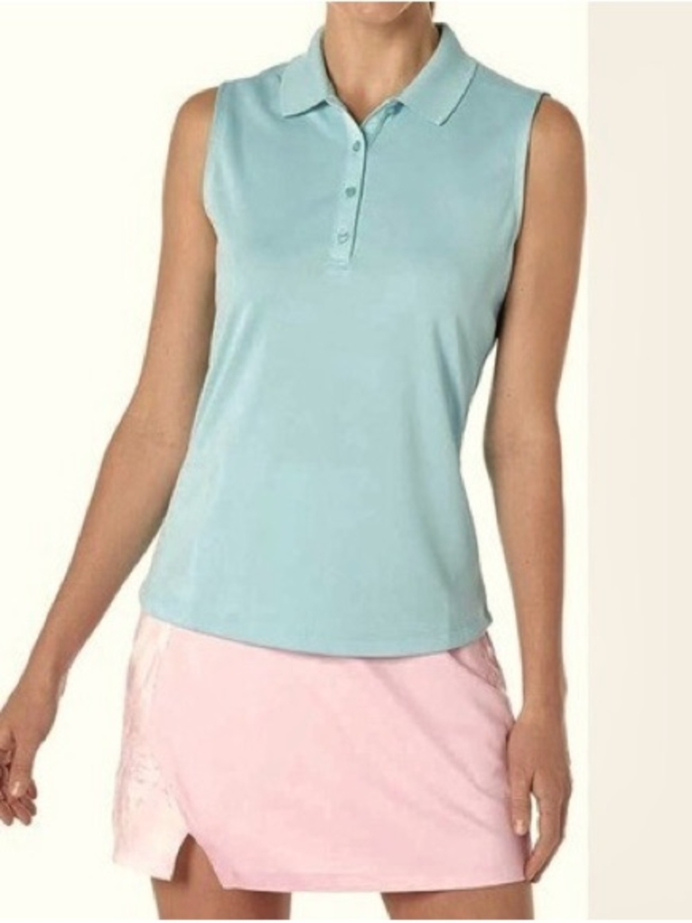 Nike Golf Sleeveless Polo Top Mint Green Large